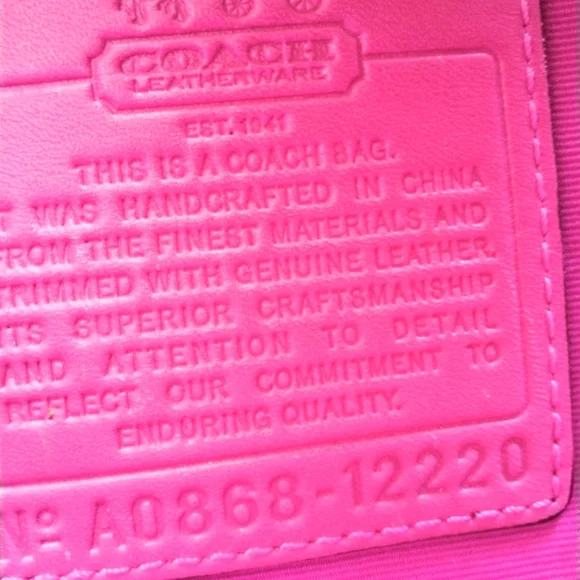 Coach Heritage Fuchsia Stripe Multi Plaid Tattersall Tote. - Picture 10 of 14